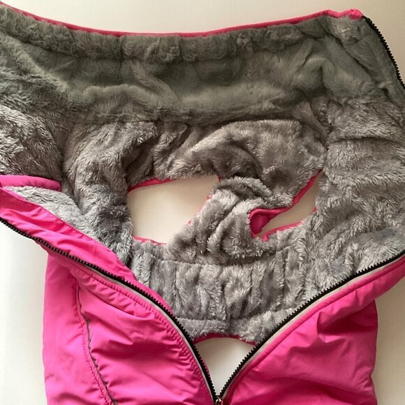 PINK WARM DOG COAT REFLECTIVE WINDPROOF,  WINTER DOG JACKET XL - Picture 8 of 11
